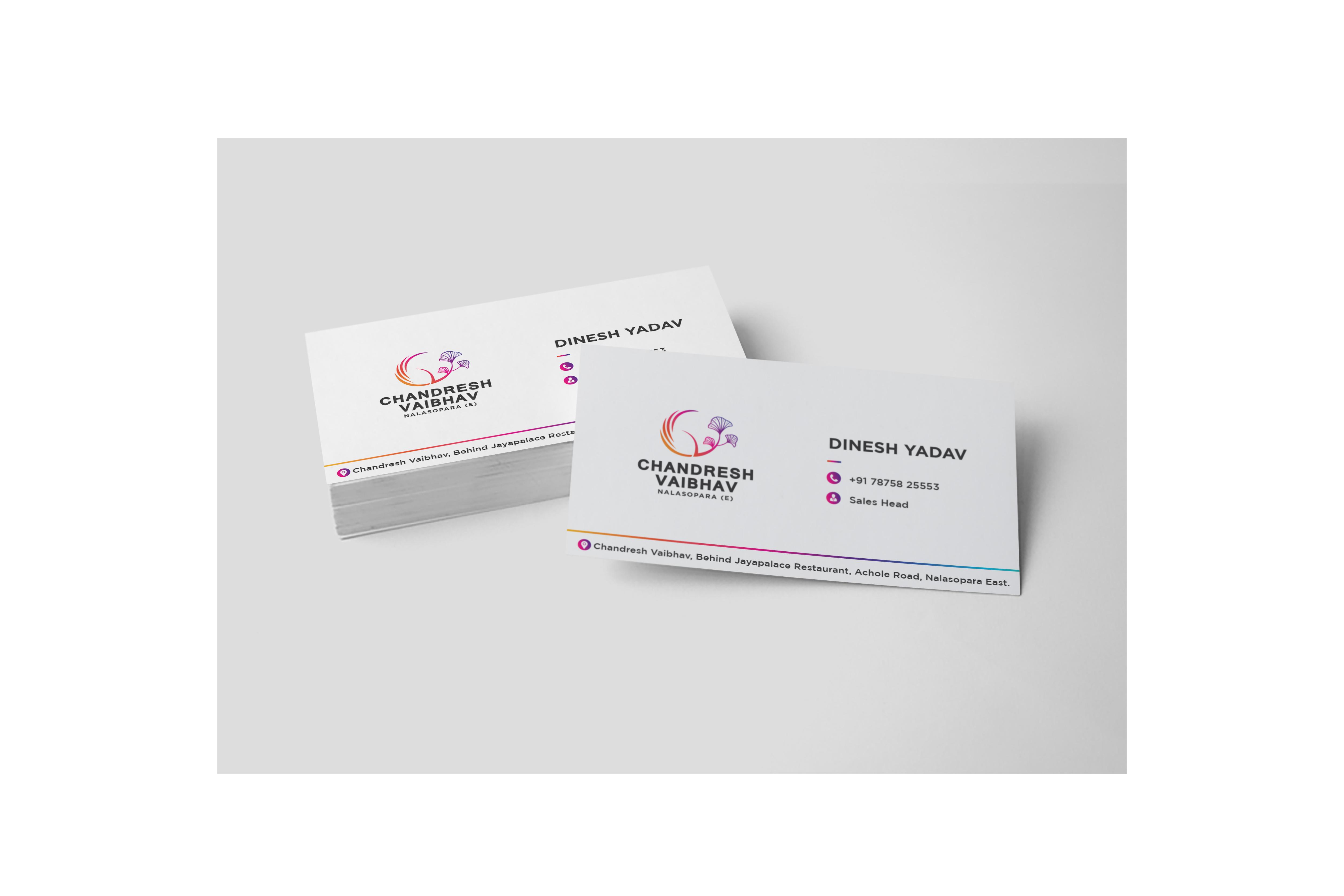 chandresh vaibhav visiting cards by Brandniti