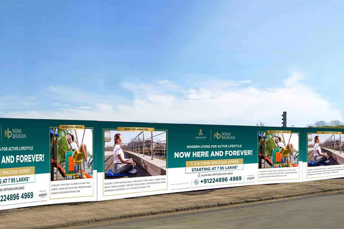 Nemi Bhavan Site Hoarding By Brandniti